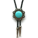 Bolo Tie Turquoise con Cordón