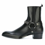 Botas Cowboy Negras de Piel para Hombre