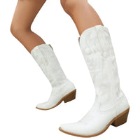 Botas Cowboy Blancas para Mujer