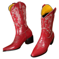 Botas Cowboy Mujer Rojas Estilo Western