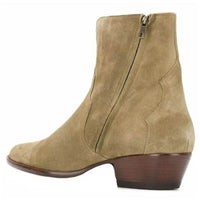 Botines Cowboy de Gamuza Beige