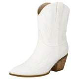 Botines Cowboy Mujer Blancos