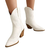 Botines Cowboy Blancos para Mujer