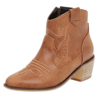 Botines Cowboy Mujer Marrón