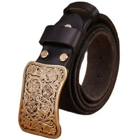 Cinturón Western para Mujer de Cuero Genuino