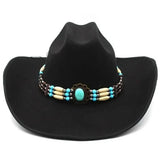 Sombrero Cowboy de Fieltro Negro para Dama