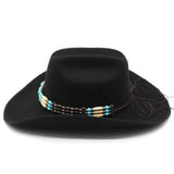 Sombrero Vaquero de Fieltro Negro para Dama