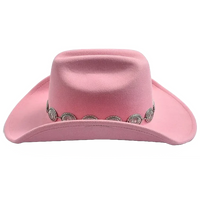 Sombrero Vaquero de Fieltro Rosa