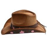 Sombrero Cowgirl con Rosas para Mujer