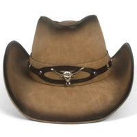 Sombrero de Cuero Estilo Cowboy