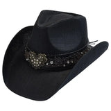 Sombrero Vaquero Negro para Mujer