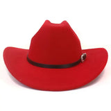 Sombrero Vaquero de Fieltro Rojo